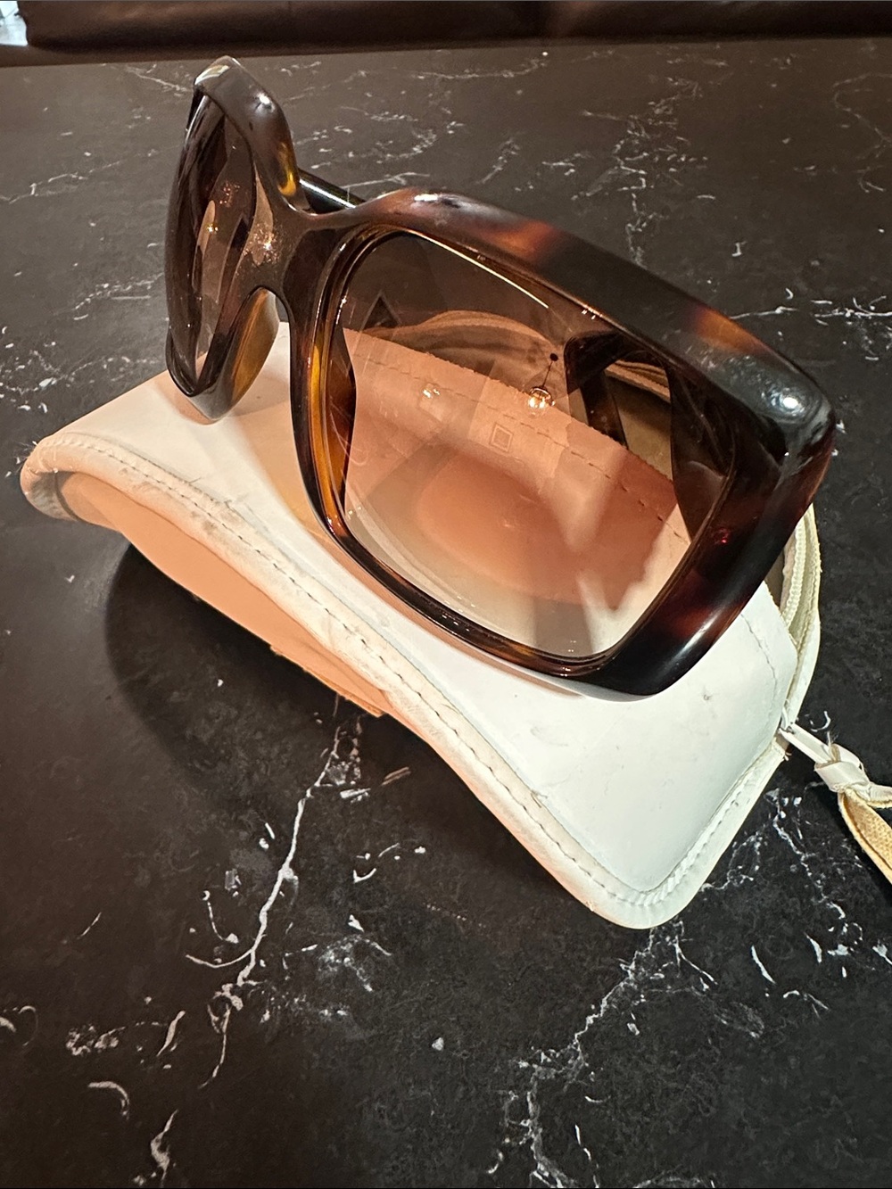 Christian Dior Tortoiseshell Square Sunglasses - Picture 3 of 12